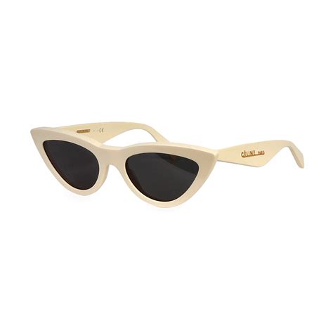 celine cat-eye sunglasses white|celine 54mm cat eye sunglasses.